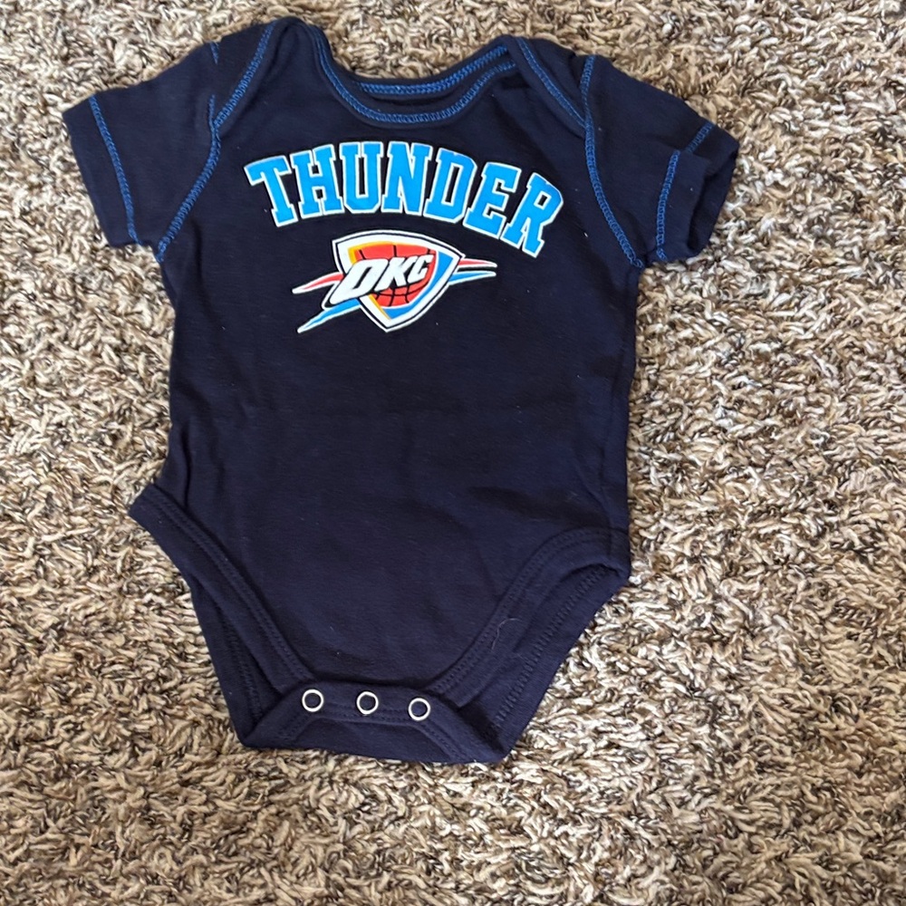 NBA Thunder Navy Blue Baby Bodysuit